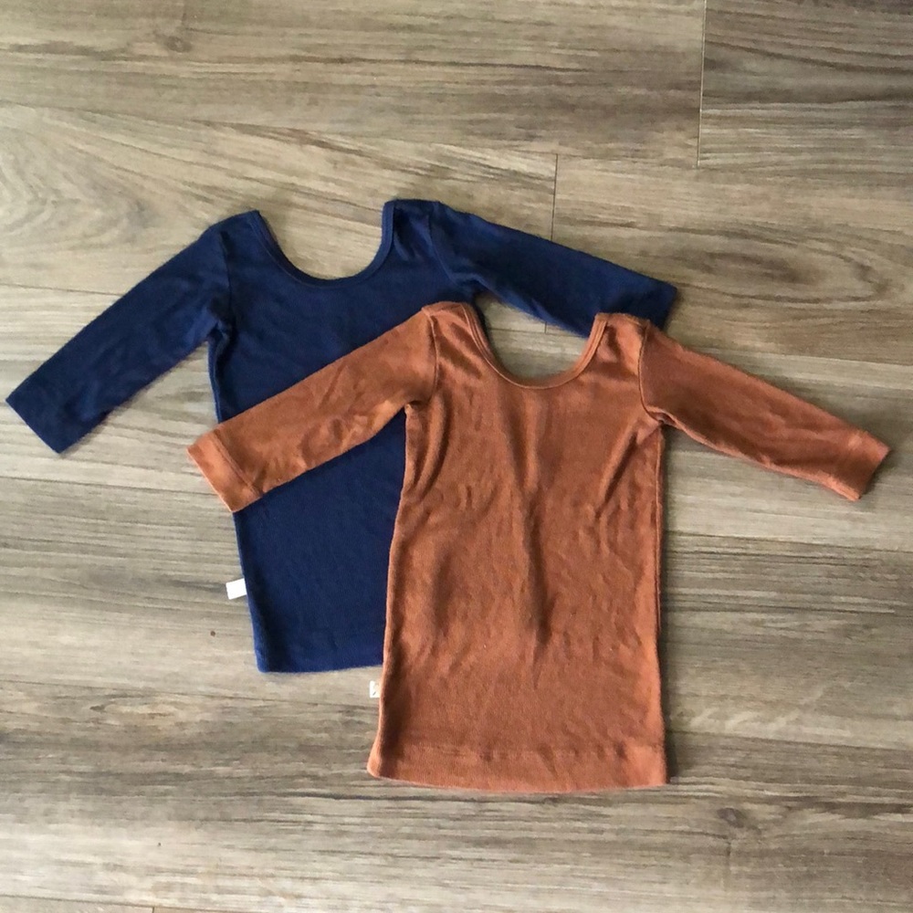 Childhoods ribbed quarter sleeve tops